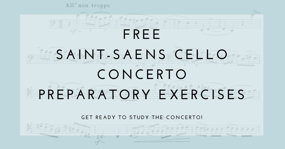 Free Saint-Saens Cello Concerto Preparatory Exercises